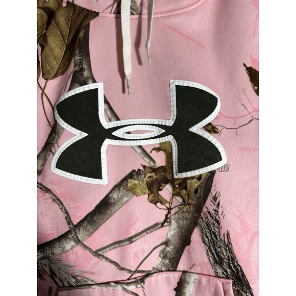 Under Armour Realtree Pink Camo Hoodie – Women’s Size Large (Loose Fit) - Picture 2 of 4